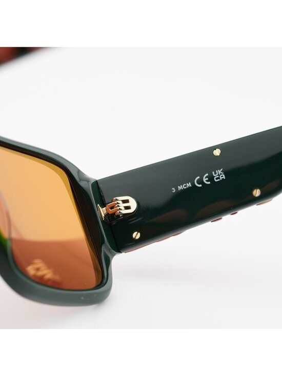 MCM MW0022 96J Sunglasses Green Square Frame, Roviex Lenses main image 8
